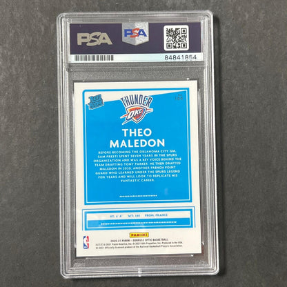 2020-21 Donruss Optic #184 Theo Maledon Signed Card AUTO PSA/DNA Slabbed Rated R