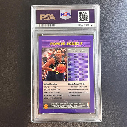 1994-95 Topps Finest #122 Popeye Jones Signed Card AUTO PSA Slabbed Mavericks
