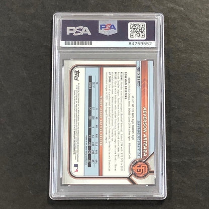 2022 1st Bowman Chrome #BCP-82 Aeverson Arteaga Signed Card PSA Slabbed Auto Gia