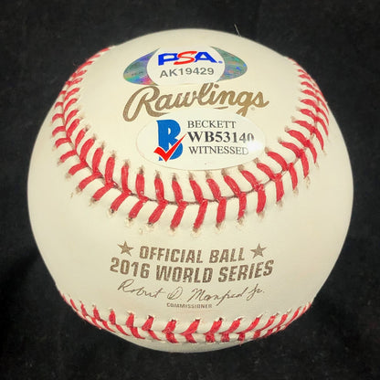 Aroldis Chapman signed 2016 World Series baseball PSA/DNA Chicago Cubs autograph