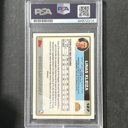 2006-07 Topps #127 Linas Kleiza signed Auto Card PSA/DNA Slabbed Nuggets