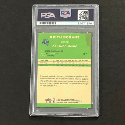 2004-05 Fleer #67 Keith Bogans Signed Card AUTO 10 PSA/DNA Slabbed Magic