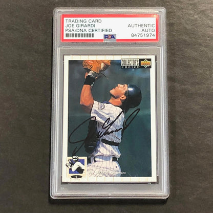 1994 Upper Deck Baseball #396 Joe Girardi Signed Card PSA Slabbed Auto Rockies R