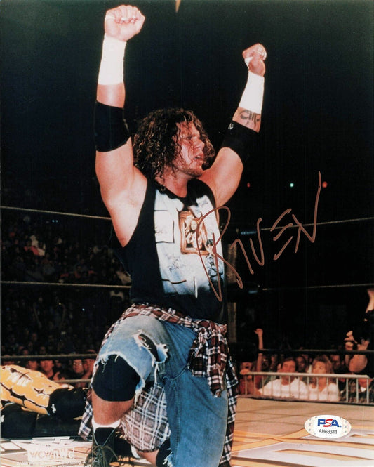 Raven signed 8x10 photo PSA/DNA COA WWE Autographed Wrestling