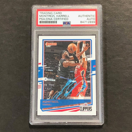 2020-21 Donruss Panini #108 Montrezl Harrell Signed Card AUTO PSA Slabbed Clippe
