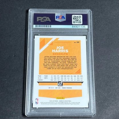 2019-20 Panini Donruss #20 Joe Harris Signed Card AUTO PSA Slabbed Nets