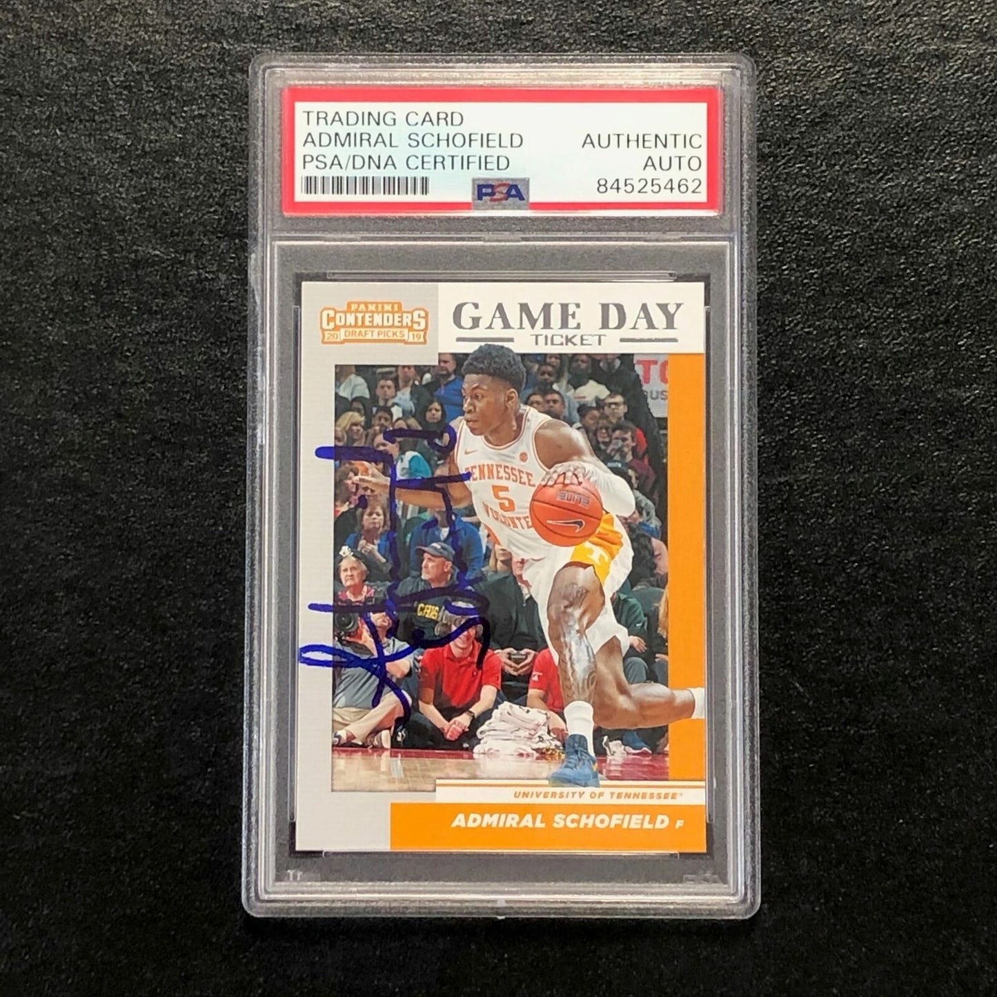 2019-20 Contenders Draft Picks Game Day Ticket #32 Admiral Schofield Signed Card