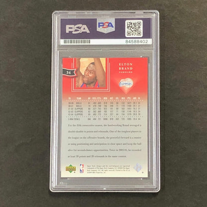 2004-05 Upper Deck All-Star #34 Elton Brand Signed Card AUTO PSA Slabbed Clipper