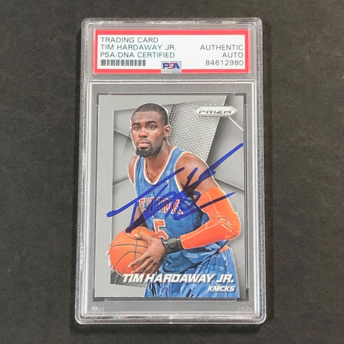 2014-15 Panini Prizm #44 Tim Hardaway Jr. Signed Card AUTO PSA Slabbed Knicks