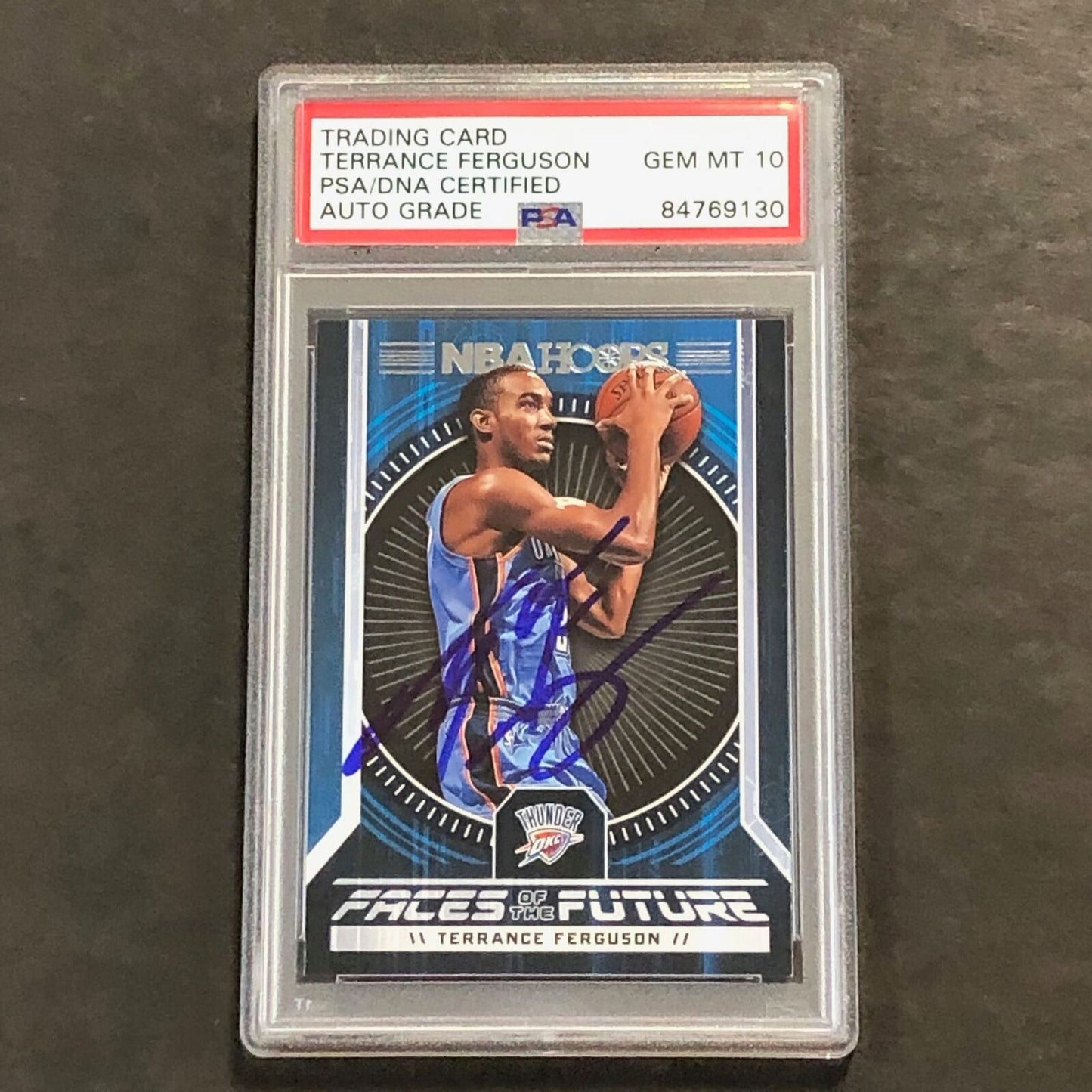 2017-18 NBA Hoops Faces of the Future #10 Terrance Ferguson Signed Card AUTO 10