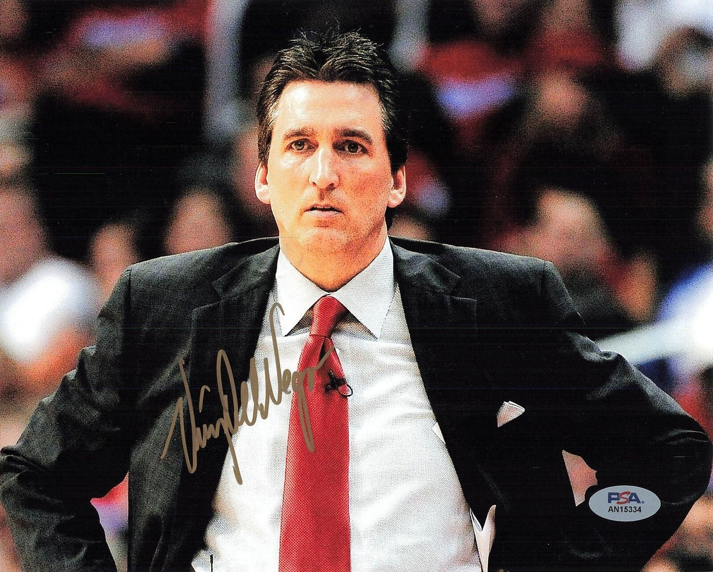 VINNY DEL NEGRO signed 8x10 photo PSA/DNA San Antonio Spurs Autographed