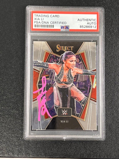 2022 Panini Select Premier Level WWE #154 Xia Li Signed Card PSA/DNA Slabbed AUT