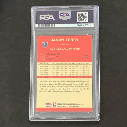 2004-05 Fleer Tradition #150 Jason Terry Signed Card AUTO PSA Slabbed Mavericks