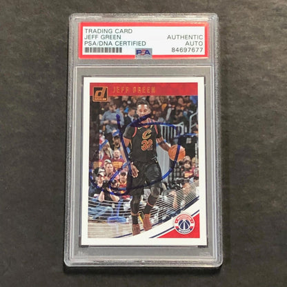 2018-19 Panini Donruss #133 Jeff Green Signed Card AUTO PSA/DNA Slabbed Cavalier