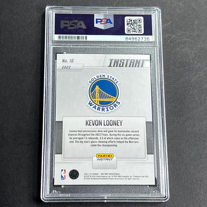 2021-22 Panini Instant #10 Kevon Looney Signed Card AUTO Grade 10 PSA Slabbed RC