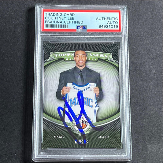 2008-09 Topps Treasury #115 Courtney Lee Signed Card AUTO PSA Slabbed RC Magic