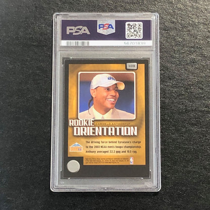 2003 Victory #103 Carmelo Anthony PSA 7 NM RC Nuggets
