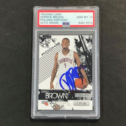 2009 Rookies and Stars #119 DERRICK BROWN Signed Card PSA Slabbed Auto 10 RC Bob