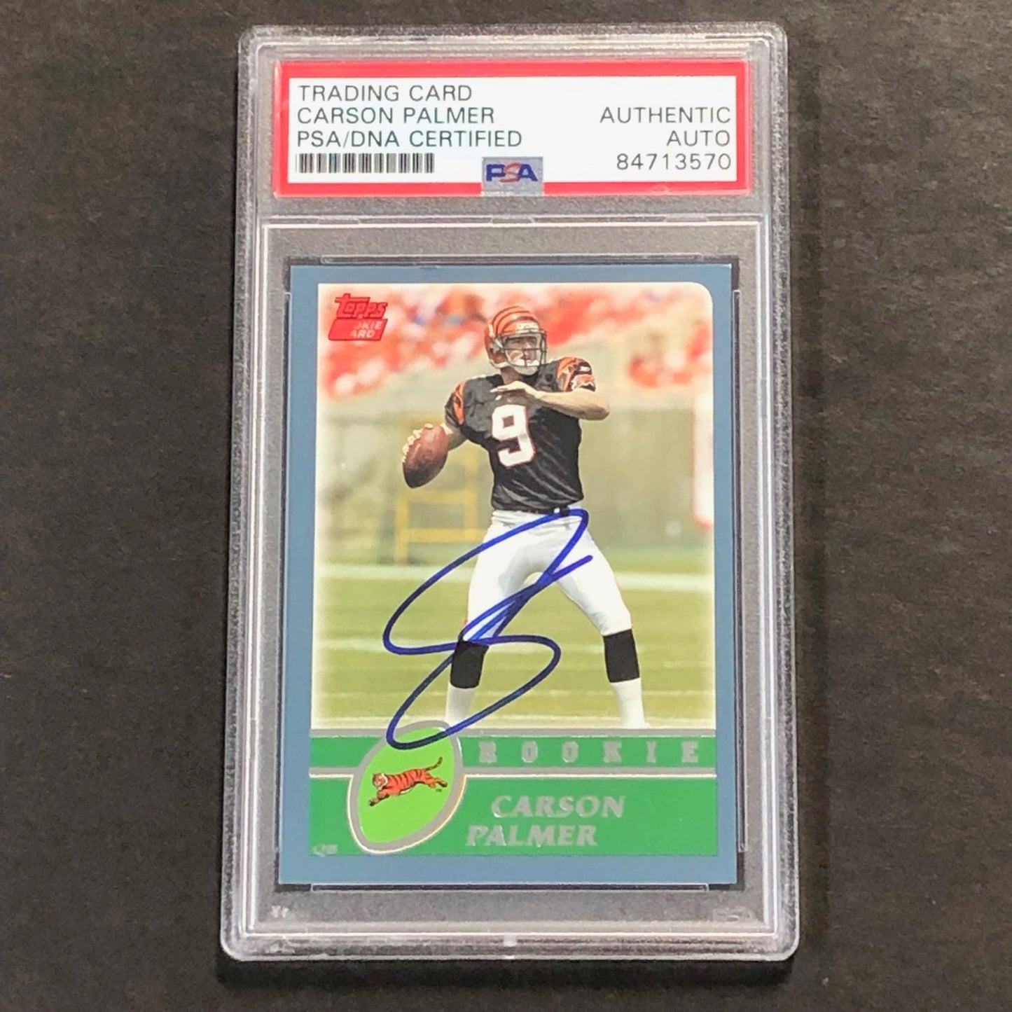 2003 Topps Rookie Card #311 Carson Palmer Signed Card PSA Auto Slabbed Bengals