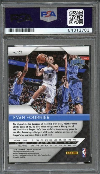 2018-19 Panini Prizm #139 EVAN FOURNIER Signed Card AUTO PSA Slabbed Magic