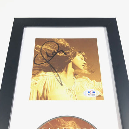 Taylor Swift Signed CD Cover Framed PSA/DNA Fearless Autographed