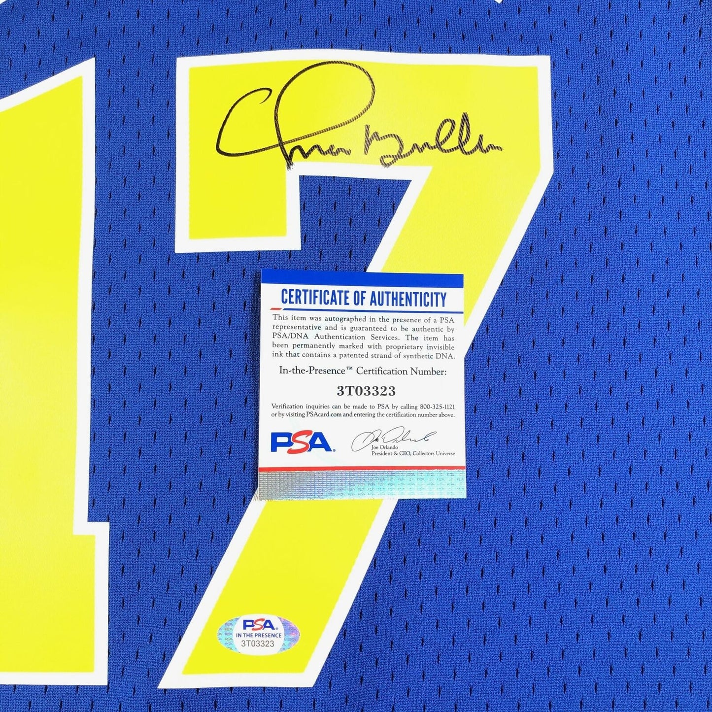 Chris Mullin Signed Jersey PSA/DNA Golden State Warriors Autographed