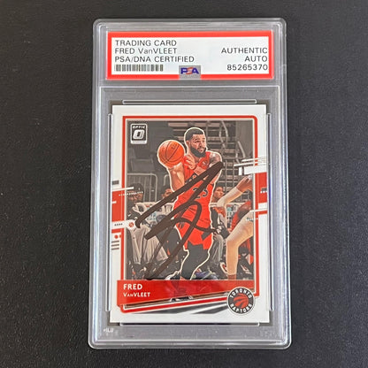 2020-21 Panini Donruss Optic #131 Fred VanVleet Signed Card AUTO PSA Slabbed Rap