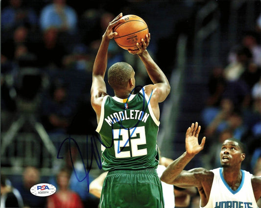 Khris Middleton signed 8x10 photo PSA/DNA Milwaukee Bucks Autographed