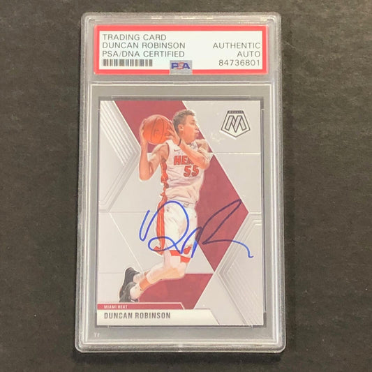 2019 Panini Mosaic #170 Duncan Robinson Signed Card AUTO PSA Slabbed Heat