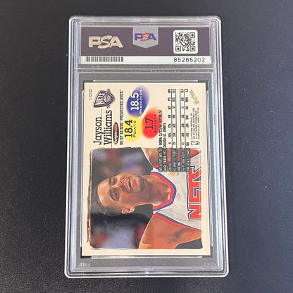 1997 NBA Hoops #100 JAYSON WILLIAMS Signed Card AUTO PSA Slabbed Nets