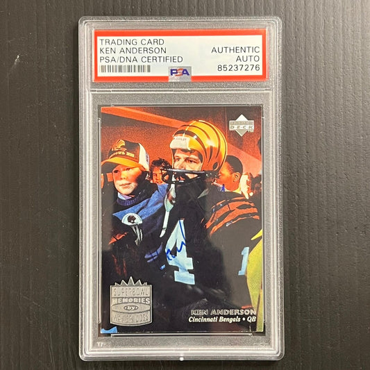 1997 Upperdeck #199 Ken Anderson Signed card PSA AUTO slabbed Bengals
