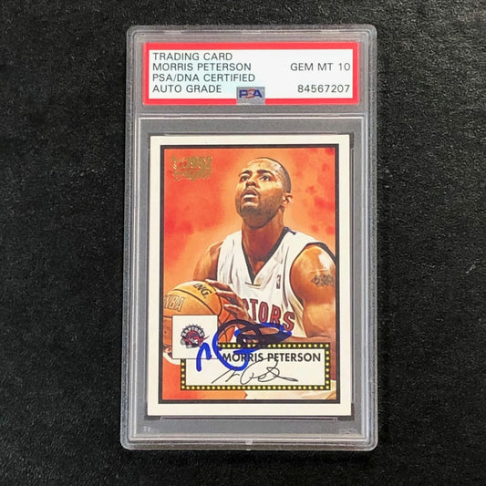 2005-06 Topps 1952 Style #4 Morris Peterson Signed Card AUTO 10 PSA Slabbed Rapt