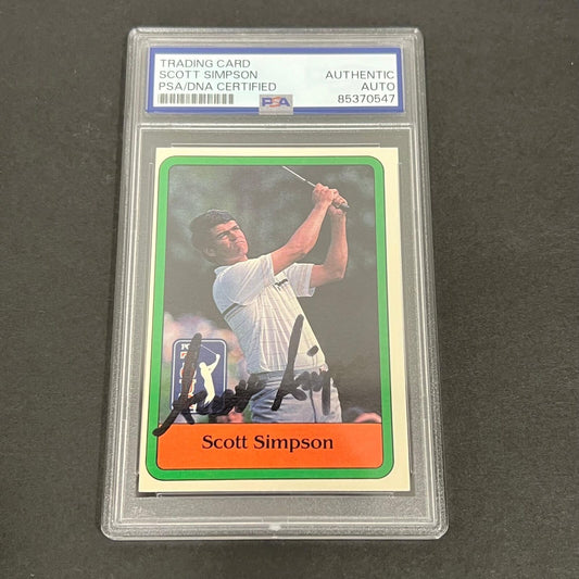 1980 PGA Tour #24 Scott Simpson Signed Card PSA/DNA Slabbed AUTO Golf