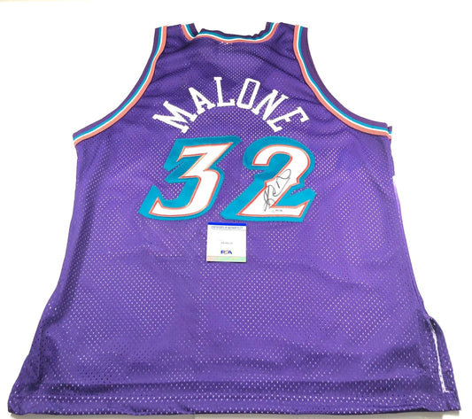 KARL MALONE signed jersey PSA/DNA Utah Jazz Autographed