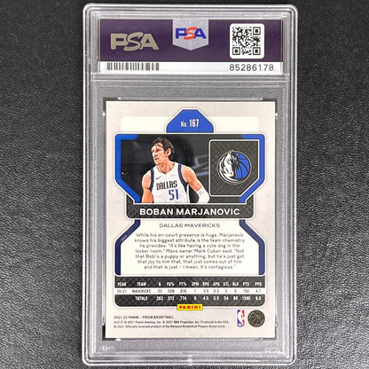 2021-22 Panini Prizm #167 Boban Marjanovic signed AUTO Card PSA/DNA Slabbed Mave