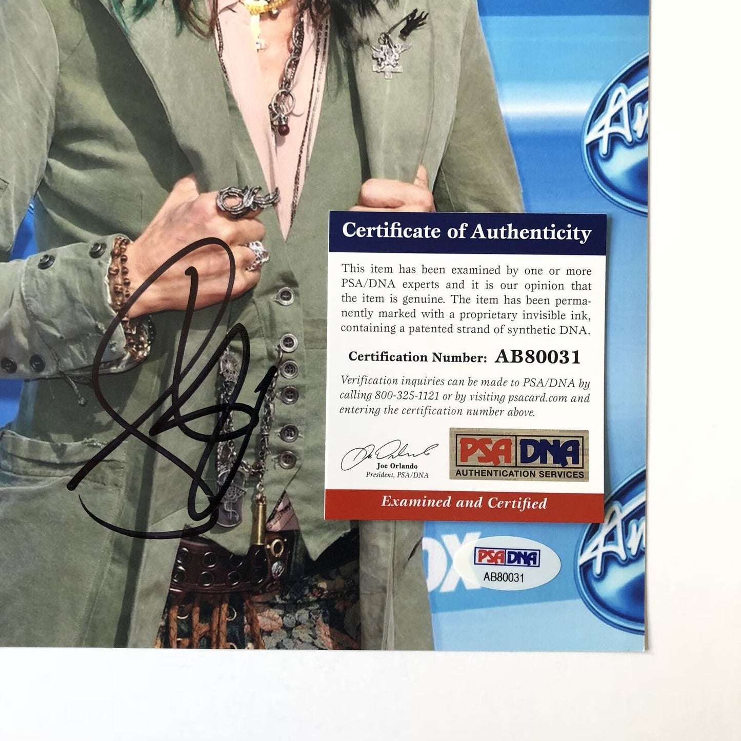 Steven Tyler signed 8x10 photo PSA/DNA Autographed