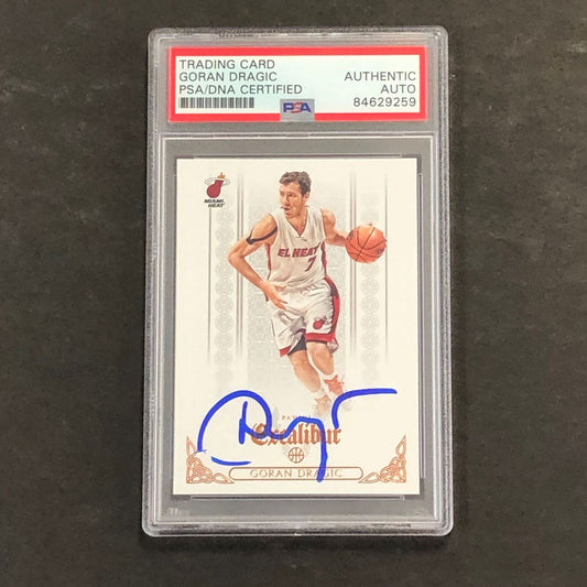 2014-15 Panini Excalibur #137 Goran Dragic Signed Card AUTO PSA/DNA Slabbed Heat