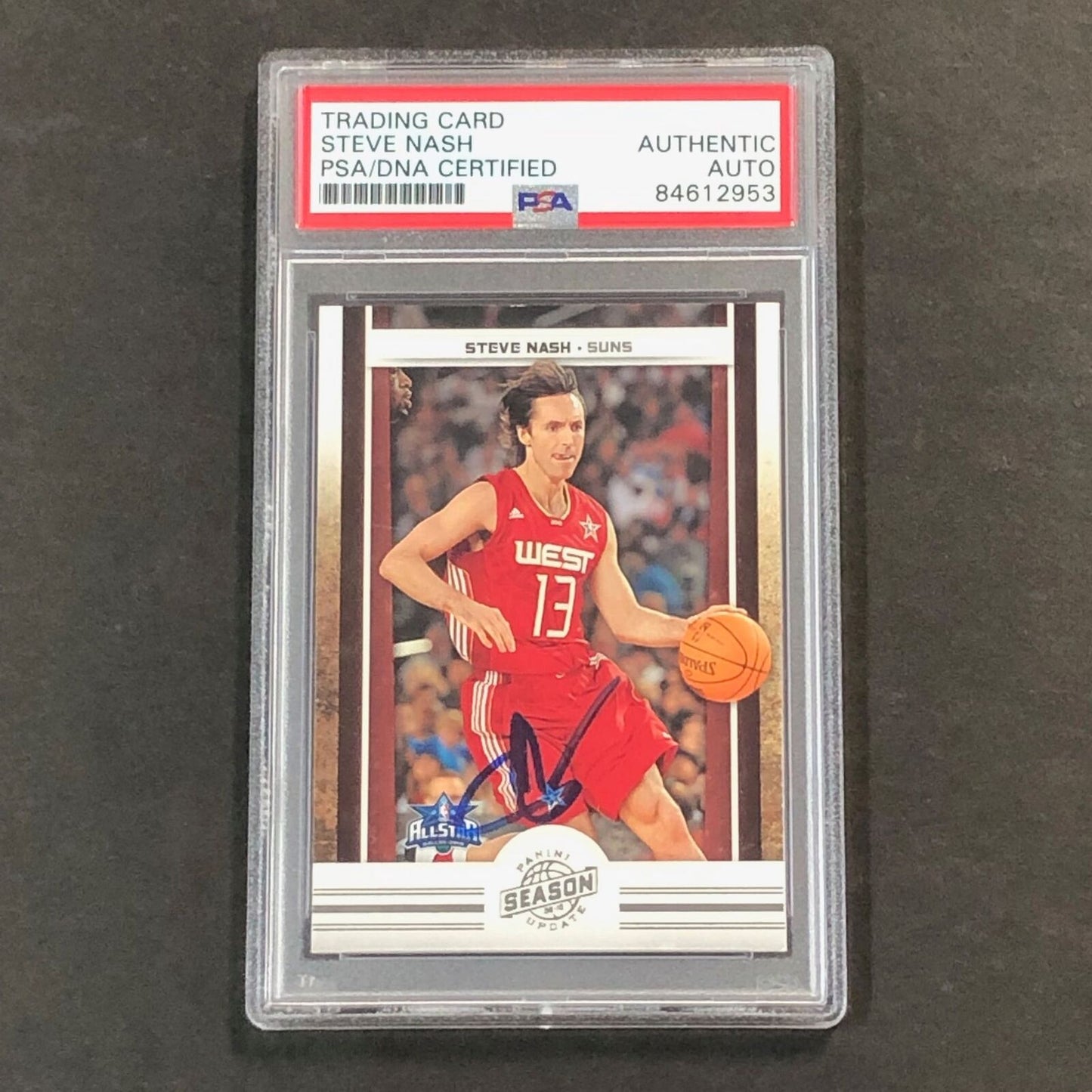 2009-10 Panini Season Update #197 Steve Nash Signed Card AUTO PSA Slabbed Suns