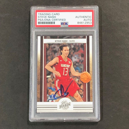 2009-10 Panini Season Update #197 Steve Nash Signed Card AUTO PSA Slabbed Suns