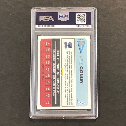 2012-13 Panini Past & Present #67 Mike Conley signed Card Auto PSA Slabbed Grizz