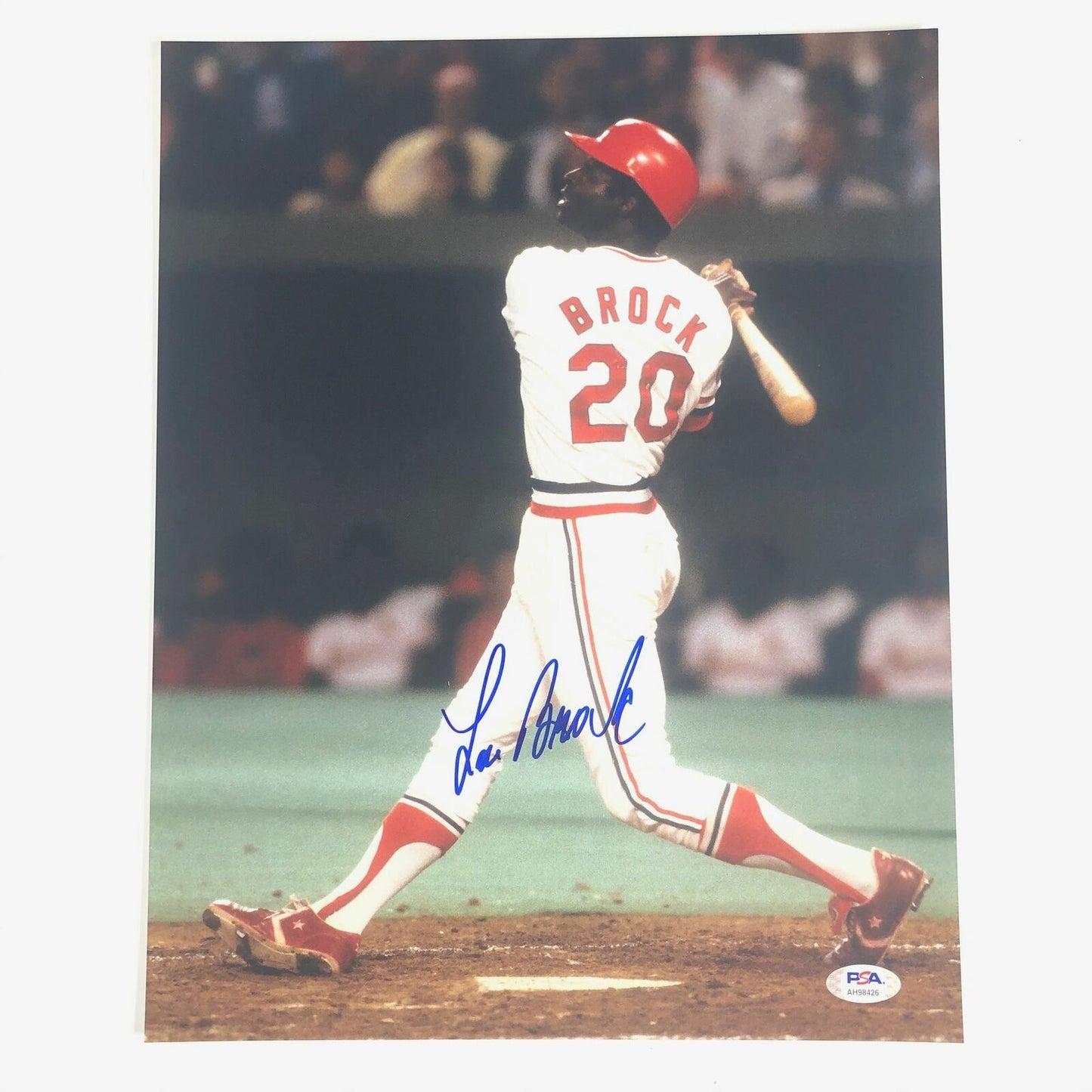 Lou Brock signed 11x14 photo PSA/DNA St. Louis Cardinals Autographed