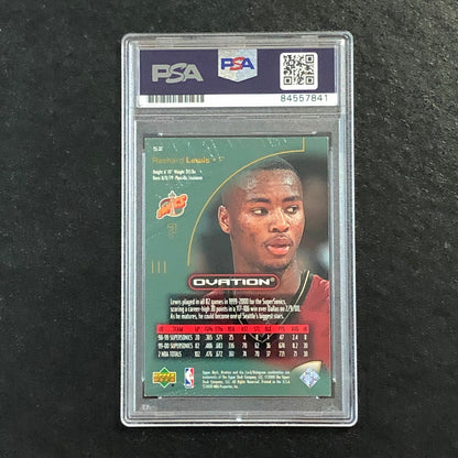 2000-01 Upper Deck Ovation #52 Rashard Lewis Signed Card AUTO PSA/DNA Slabbed  S