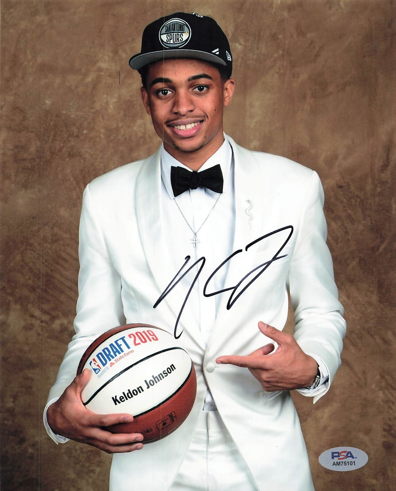 Keldon Johnson signed 8x10 photo PSA/DNA San Antonio Spurs Autographed