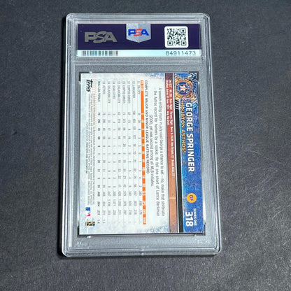 2015 Topps Future Stars #318 George Springer Signed Card PSA Slabbed Auto 10 Ast