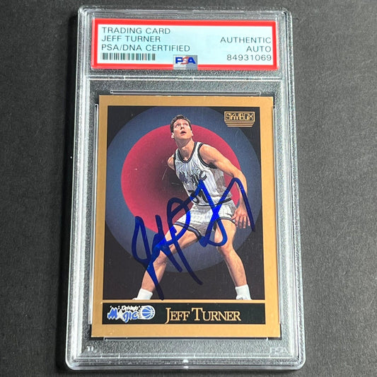 1990-91 Skybox #208 Jeff Turner Signed Card AUTO PSA Slabbed Magic