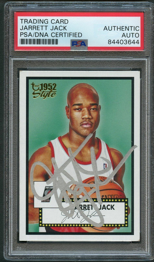 2005-06 Topps 1952 Style #136 Jarrett Jack Signed Card AUTO PSA Slabbed Trail Bl