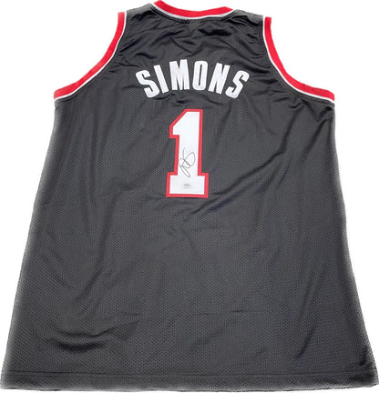 Anfernee Simons signed jersey PSA/DNA Portland Trail Blazers Autographed Black