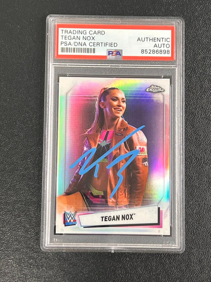 2021 Topps Chrome WWE #97 Tegan Nox Signed Card PSA/DNA Slabbed AUTO Wrestler