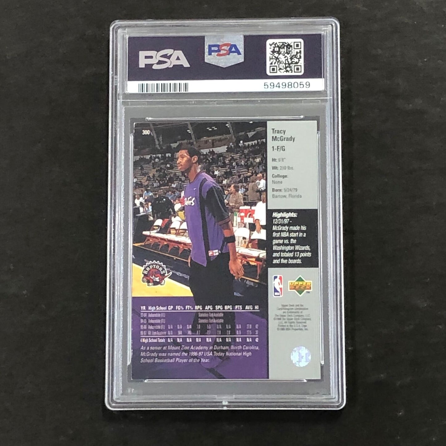 1997 Upper Deck #300 Tracy McGrady PSA 5 EX