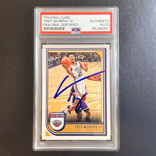 2022-23 Panini NBA Hoops #149 Trey Murphy III Signed Card AUTO PSA Slabbed Pelic